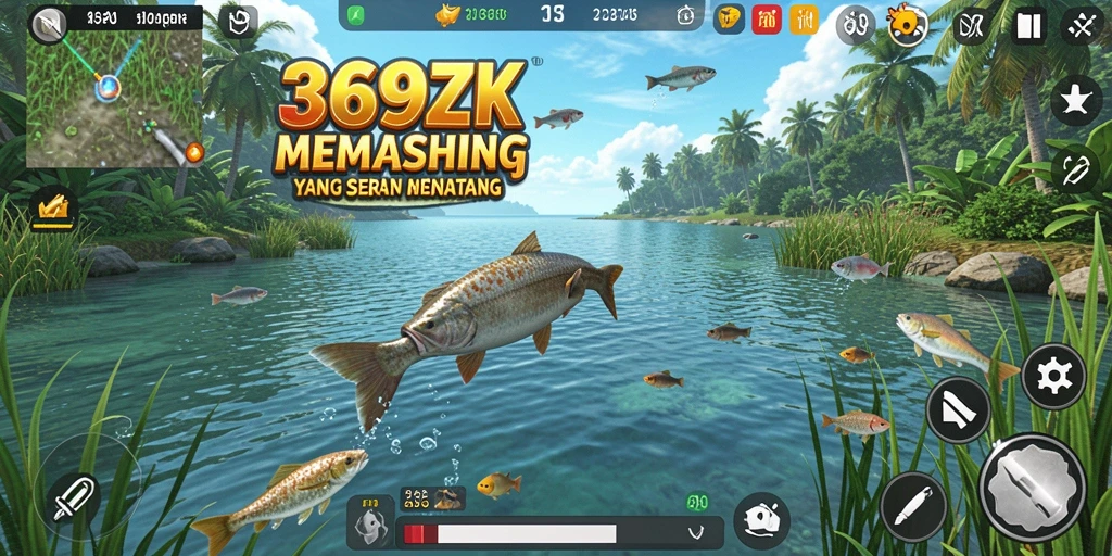 Gameplay seru memancing ikan berbagai jenis.