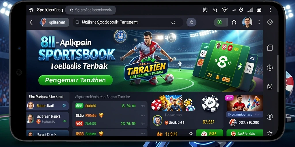 Tampilan utama 8II menunjukkan berbagai opsi taruhan olahraga.