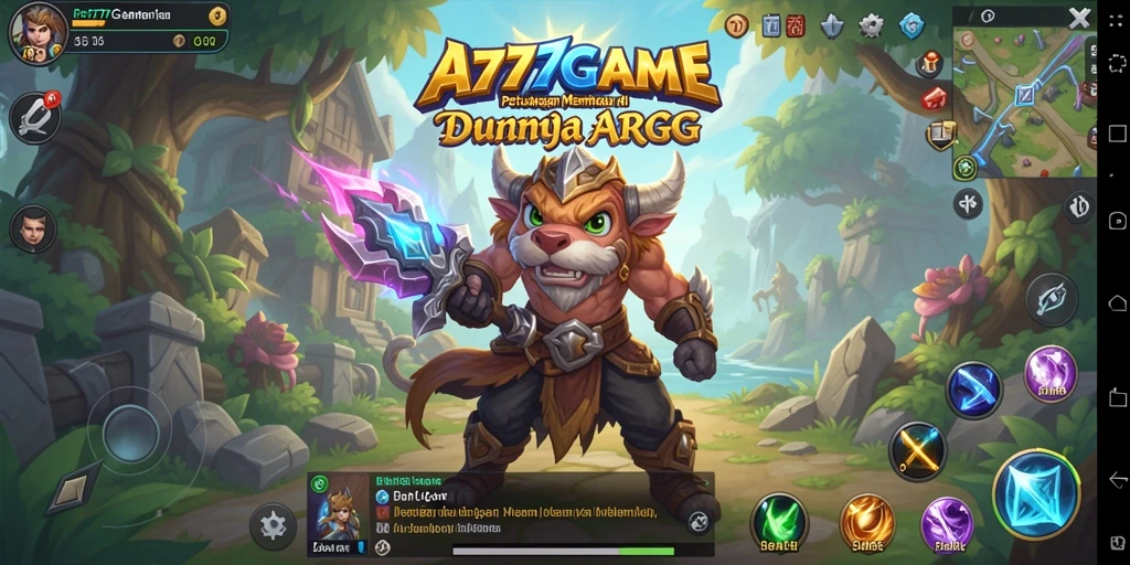Menampilkan aksi seru dalam pertarungan ARPG A777GAME.