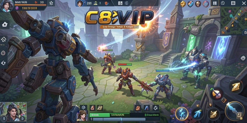 Tampilan gameplay menarik dari C8VIP yang menonjol.