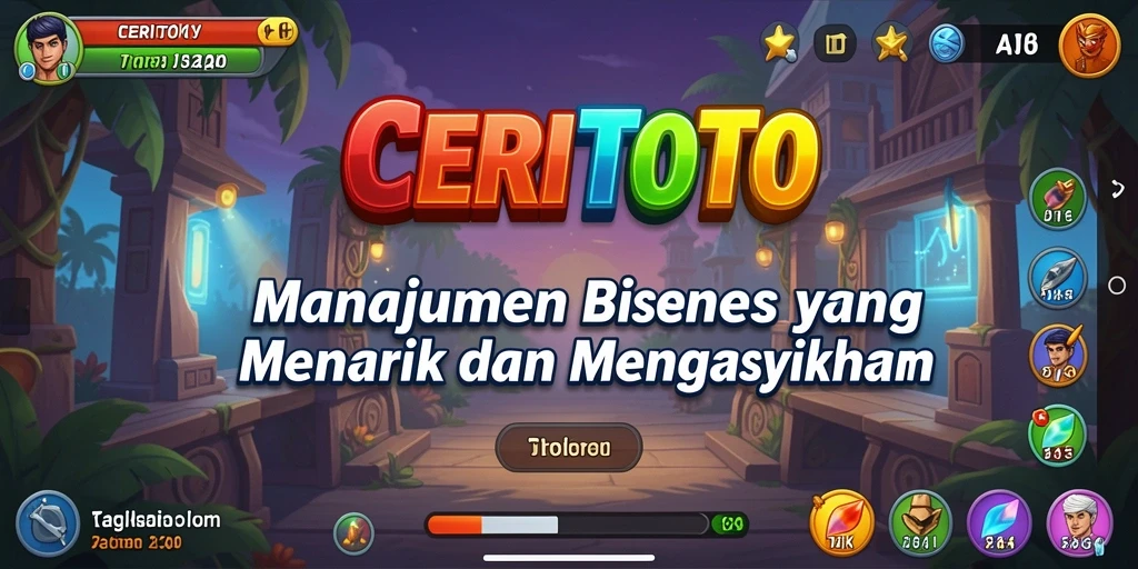 Tampilan gameplay CERITOTO yang penuh tantangan manajemen bisnis.
