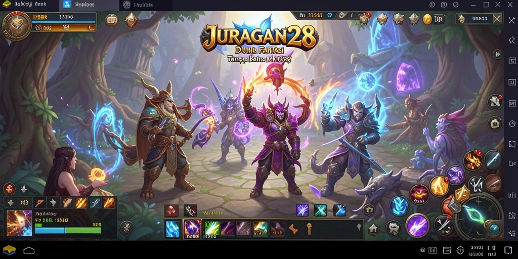 Screenshot menampilkan aksi seru dalam permainan MMORPG JURAGAN28.