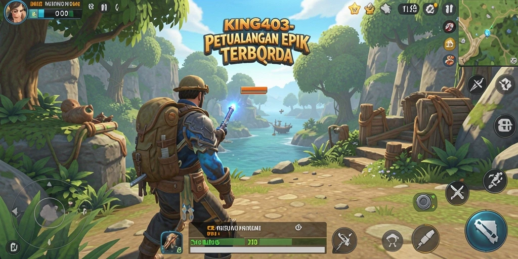 Screenshot KING403 menampilkan eksplorasi dunia terbuka yang menakjubkan.