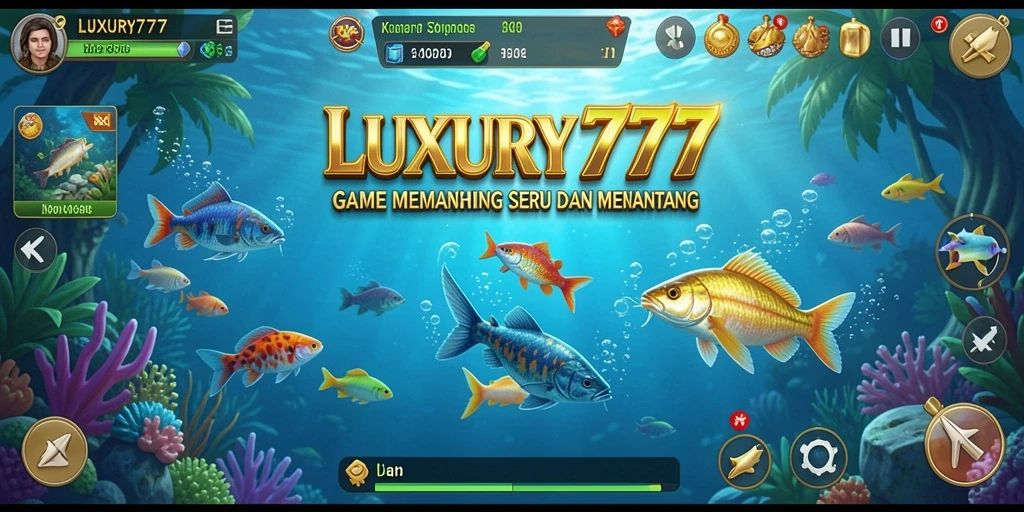 Tampilan gameplay LUXURY777 yang mendebarkan saat memancing.