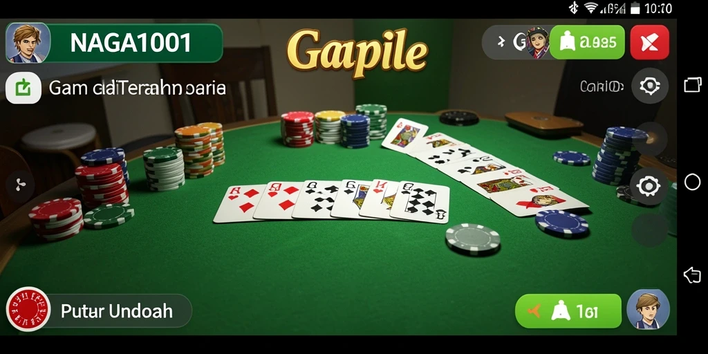 Tampilan gameplay seru dari NAGA1001 dengan suasana Gaple.