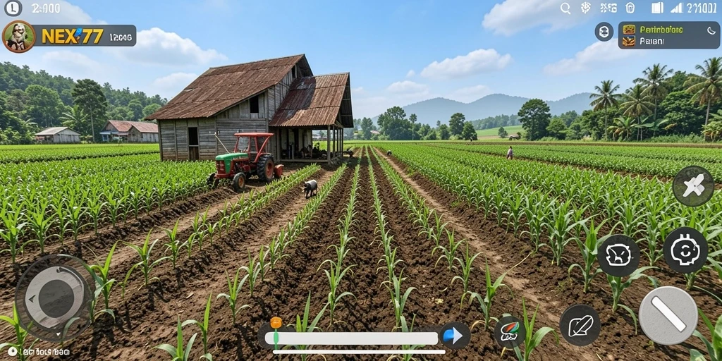 Gambaran gameplay NEX777 yang seru di dunia pertanian.