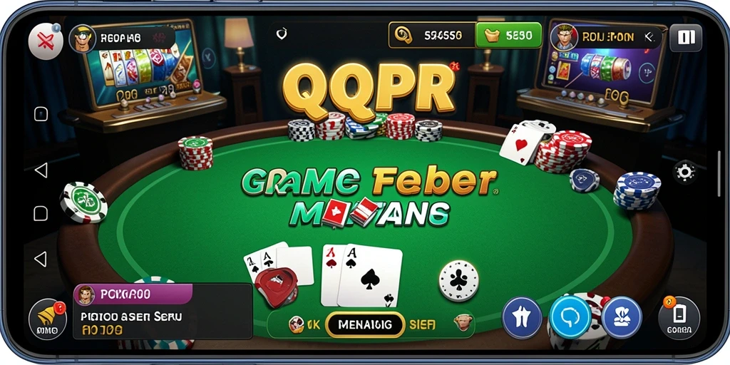 Tampilan seru gameplay QQRP di meja Poker virtual.