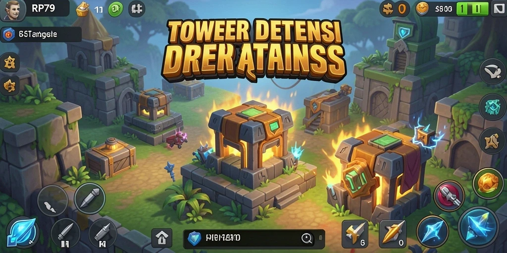 Tampilan gameplay anspruchsvoll Tower Defense RP79 yang mendebarkan dan strategis.