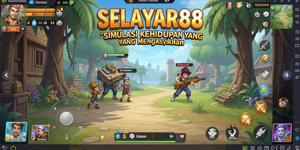 Tampilan gameplay menarik dalam SELAYAR88 dengan kegiatan yang beragam.
