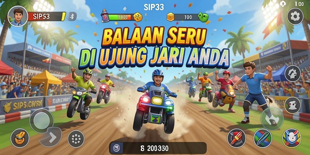 Tampilan gameplay menarik dari SIP33 dengan balapan mendebarkan.