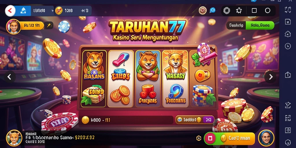 Tampilan menarik dari gameplay Kasino di TARUHAN77.