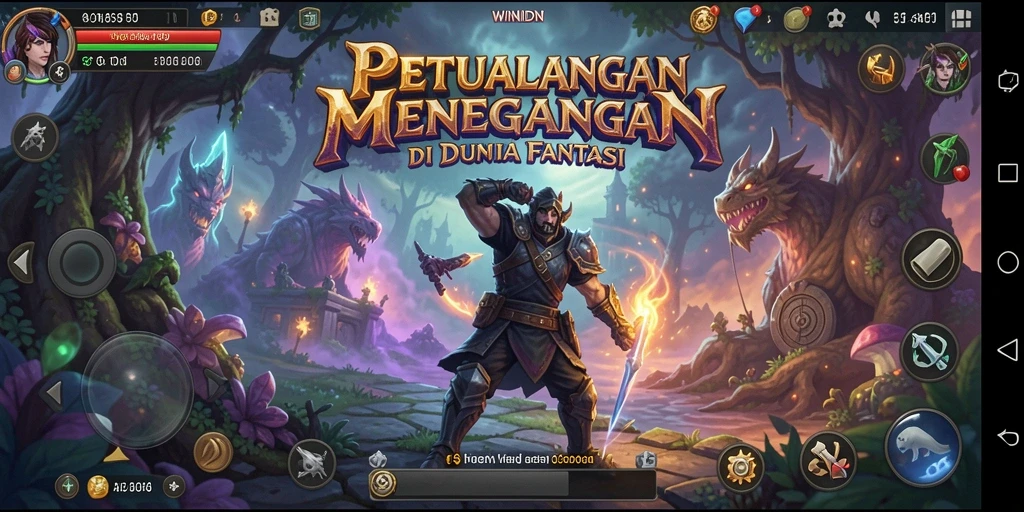 Screenshot gameplay WINIDN menampilkan aksi petualangan yang seru.